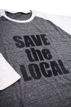 画像1: SAVE the LOCAL B/LOGO RAGLAN TEE