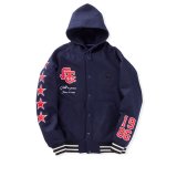 FTC 「HOODED MELTON VARSITY JACKET」