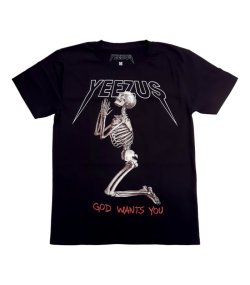画像1: KANYE WEST YEEZUS GOD WANTS YOU SKELETON S/S TEE