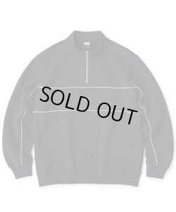 画像1: FTC PIPING HALF ZIP SWEATSHIRT