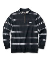 画像: FTC STRIPE HALF ZIP SWEATSHIRT