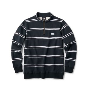 画像: FTC STRIPE HALF ZIP SWEATSHIRT