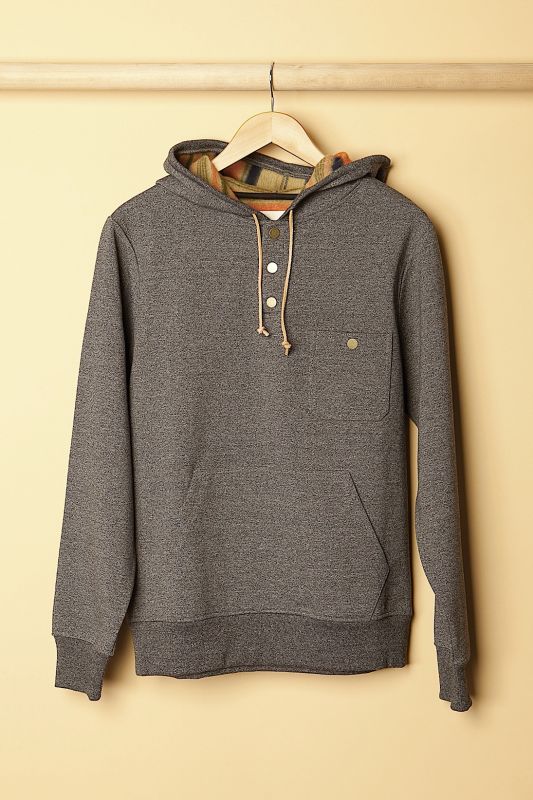 画像: Lifetime collective Hooded Henley Neck Sweatshirt 「TAKANAWA +」