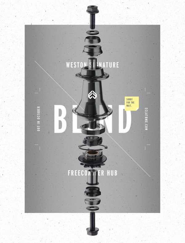 画像: Eclat 「BLIND FREECOASTER HUB - 14mm FEMALE, 9T, 36H」