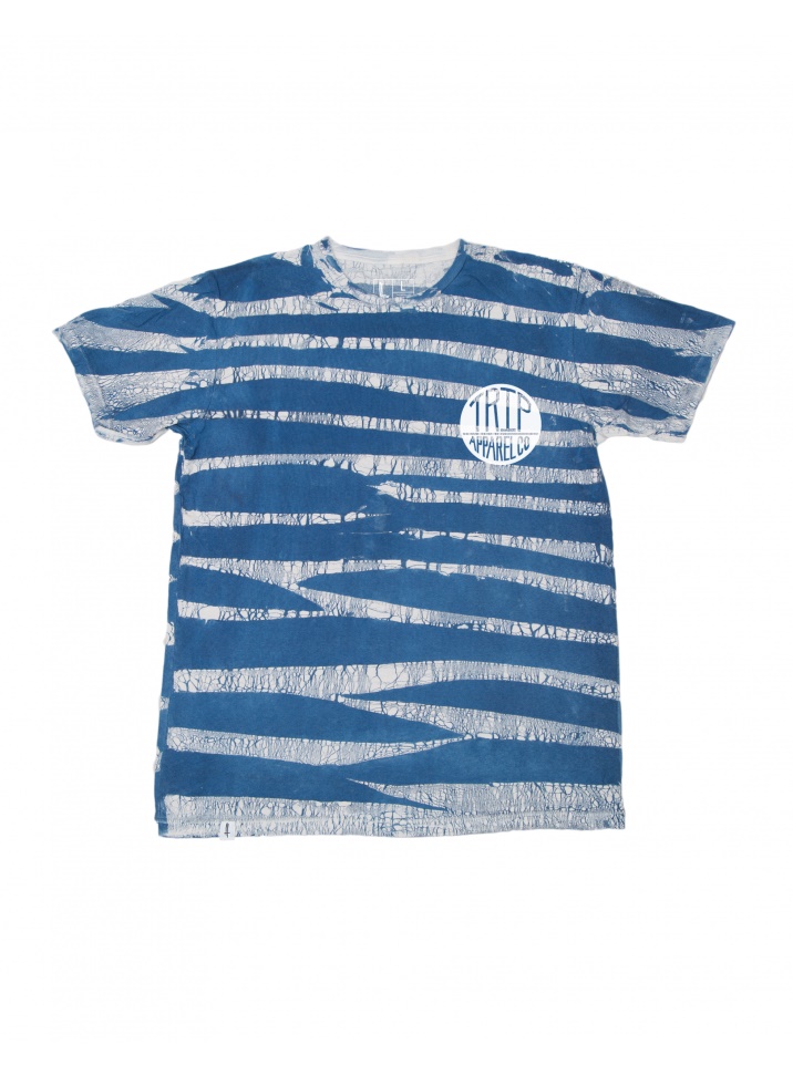 画像1: The Trip Blue Stripe Tie-Dye Trixton T-Shirt