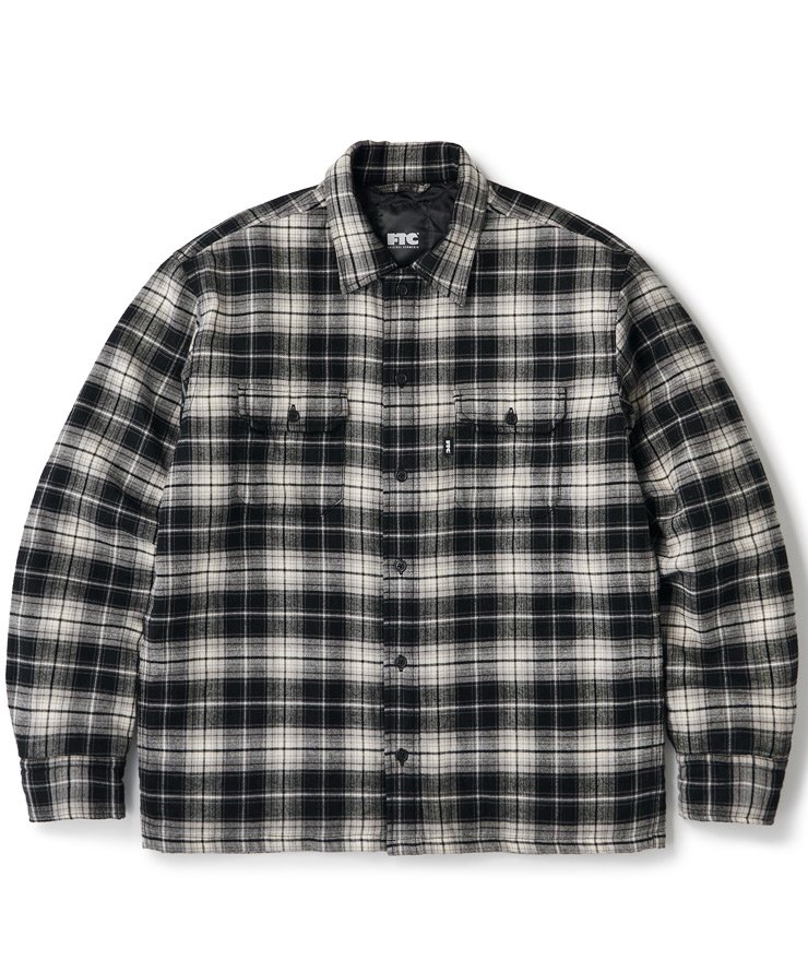 FTC QUILTED LINED PLAID NEL SHIRT