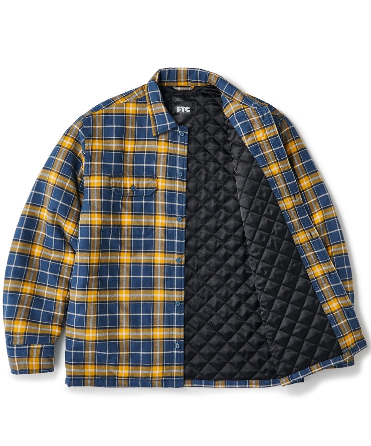 FTC QUILTED LINED PLAID NEL SHIRT