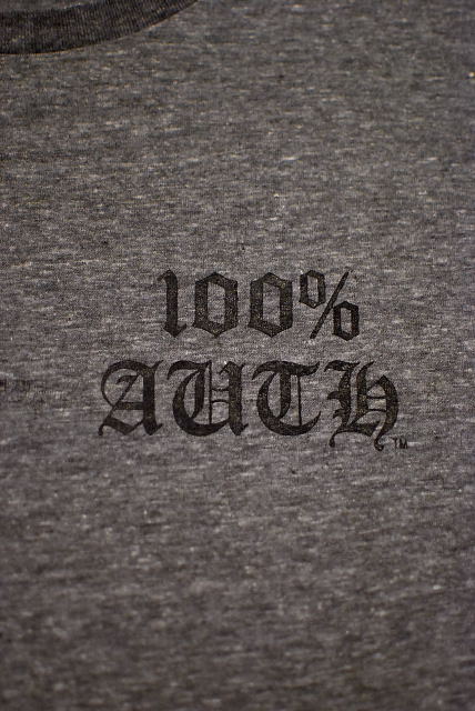画像: AUTH S/S TEE  PREMIUM「100% AUTH」