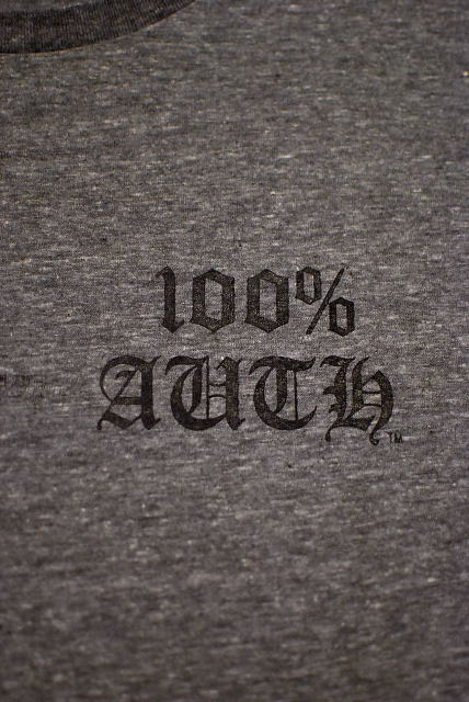 画像: AUTH S/S TEE  PREMIUM「100% AUTH」