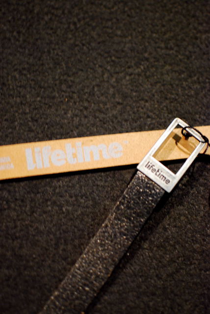 画像: Lifetime Cracked Leather Skinny Belt